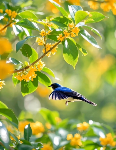 春風(fēng)拂過(guò)枝頭，每一片新綠都在訴說(shuō)著希望的故事。